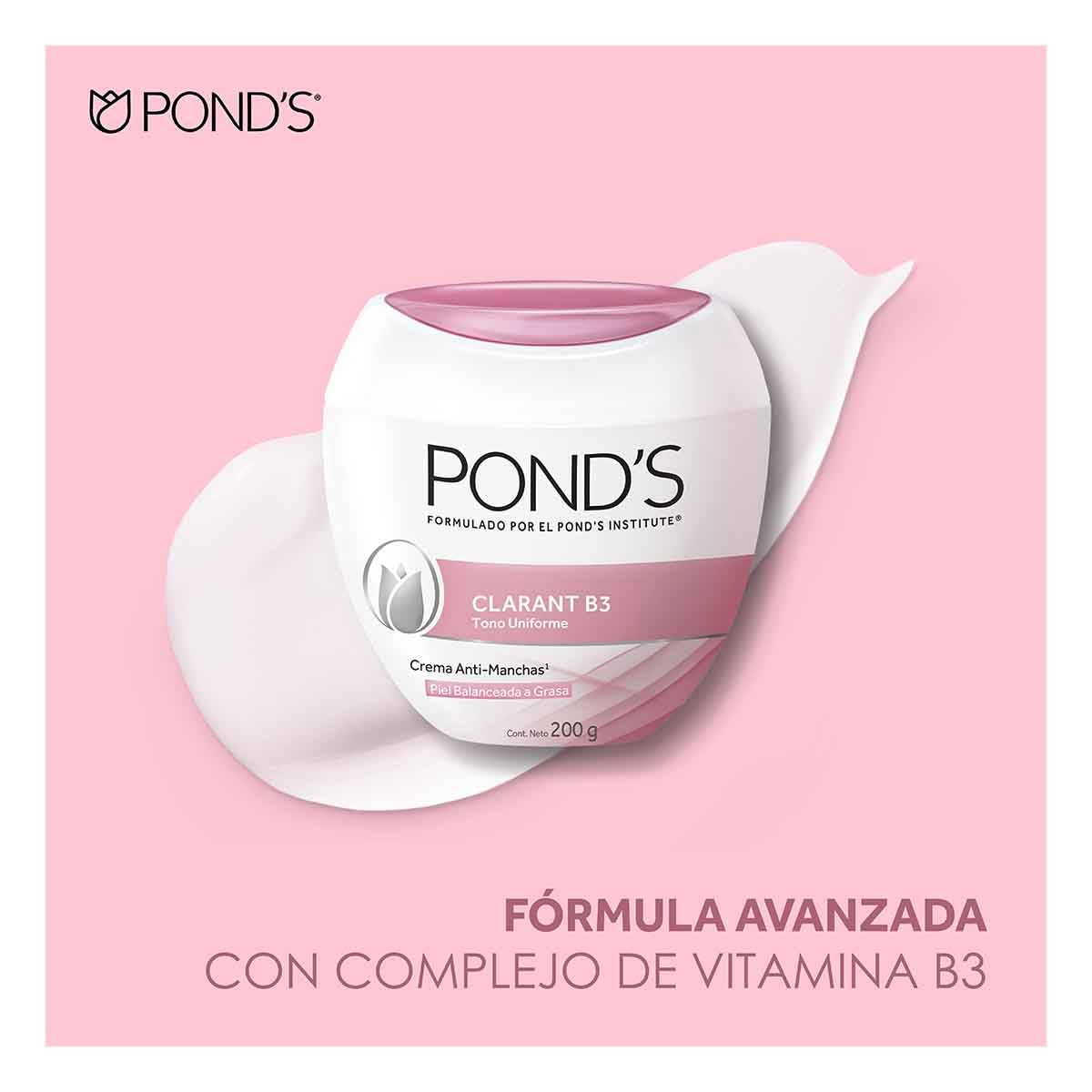 Pond's Clarant B3 Anti-dark Moisturizing Cream, for Normal to Oily Skin, 7oz Crema Aclaradora De Piel Contra Las Manchas 200gr by Pond's